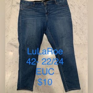 LuLaRoe denim 42 jeans skinny 22/24 plus